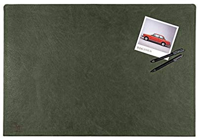 Centaur - Hochwertige Leder Schreibtischunterlage mit 90° Kantenschutz - Smaragdgrün 55x80 cm - ideal für Büro und Zuhause - Pflegeleichte Schreibunterlage -
