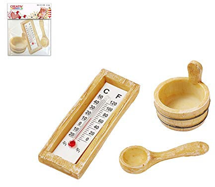 CREATIV DISCOUNT Mini-Sauna Zubehör, 3-6cm, 3-teilig