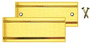Türschild aus Messing mit Hammerschlag/Diamantschlag, gebohrt/ungebohrt mit UV-Druck (horizontal, 100x40)