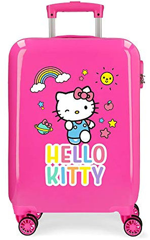 Hello Kitty You Are Carino, Valigia Da Bambina, Rigida 55 Cm (Fuchsia), 38x55x20 cm