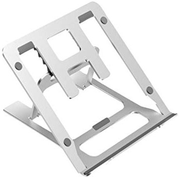 MisFox Supporto PC Portatile, 5-Levels Altezza Regolabile Alluminio Ventilato Pieghevole Porta Notebook, Laptop Stand Riser per 10-17.3 Pollici Mac Book/Notebook/iPad