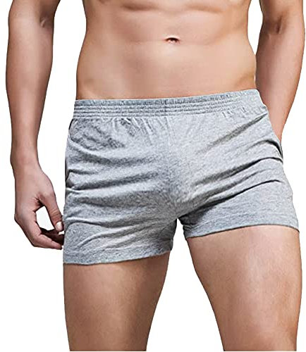 GYMAPE Männer Fitnessstudio Bodybuilding Trainieren Baumwolle Sport Shorts Grau XL