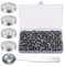 325 Pcs Sealing Wax Beads Sticks Set, Octagon Wax Seal Set with 4 Pcs Tea Candles, Wax Melting Spoon, for Wax Seal Stamp, Letter Beads (silver)