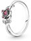 PANDORA Disney Die Schöne und das Biest Rose Ring in Sterling-Silber mit Zirkonia, Gr. 52, 190017C01-52