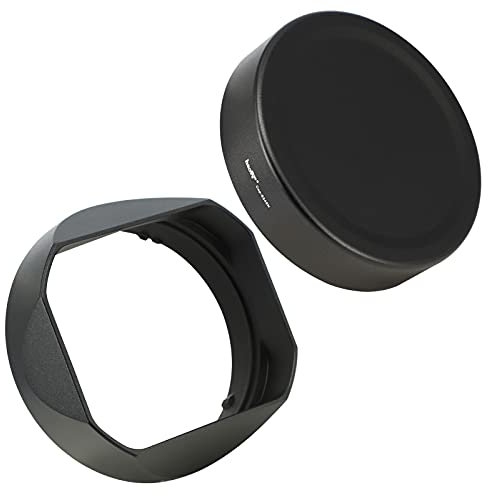 Haoge LH-S245N Pare-soleil carré en métal pour objectif Sony FE 50 mm F2.5 G FE 40 mm F2.5 G FE 24 mm F2.8 G avec capuchon