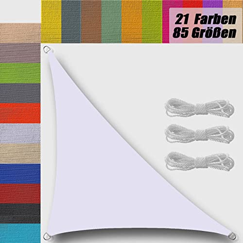 vela ombreggiante per esterno triangolare impermeabile piccola Varie Dimensioni tende a vela da esterno giardino balcone patioattività all'aperto 2x2x2.8m Bianco