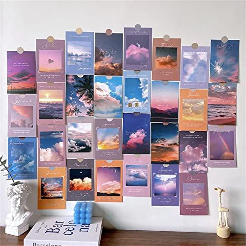 TROYSINC Postkarten Landschaft 30 Stück, Poster Ästhetisches Bilder, Wand Collage Kit, Room Decor Postkarte, DIY Dekorative Karten für Teenager