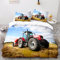 RFFLUX 3D Traktor Bettwäsche Set 135x200 cm 2teilig mit Reißverschluss Weiche und Angenehme Schlafkomfort Microfaser LKW Bettbezug Mähdrescher Kinderbettwäsche mit Kissenbezug 80x80 cm