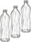 Emilja Wasserflaschen Aqua 1Liter - 3 Stück - Glasflasche Kühlschrankflasche Flasche