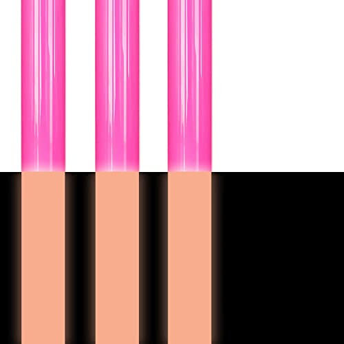 Pink Puff HTV Heat Transfer Vinyl 3D, Glow in Dark HTV Vinyl Puff, Luminous Neon Pink Iron on Vinyl, Flocking Pink Heat Transfer Vinyl Bundle 3 Sheets 30.5X25cm