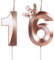Yiran Rose Gold 16th Birthday Candles with Crown Decor, 3D Number 16 Candle, 16th Birthday Candle for Cake, Happy Birthday Candle, Cake Candles Cake Topper Decorations for Girls Birthday Party Supply
