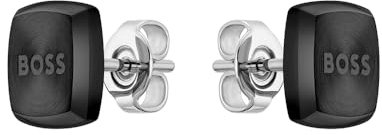 BOSS Jewelry Boucles D'oreilles Puces pour Homme Collection YANN avec Placage en Noir (IP) - 1580474