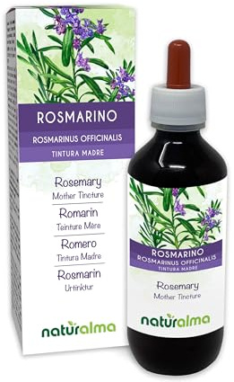 Rosmarin (Rosmarinus officinalis) Blätter Alkoholfreier Urtinktur Naturalma - Flüssig-Extrakt Tropfen 200 ml - Nahrungsergänzungsmittel - Veganer