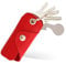 Bodesa Valore Premium Qualität Schlüsseltasche aus Echtem Leder | Schlüsseletui mit Einkaufswagenlöser | Key Organizer für 1-5 Schlüssel | Schlüsselanhänger mit Flaschenöffner (rot)