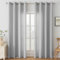 Ystyle Tende per Interni 2 Pezzi 140x225 CM, Tende Camera da Letto Soggiorno, Tende Moderne per Salotto Casa Finestra, Tenda Trasparenti Voile Semi Eleganti con Anelli, Grigio