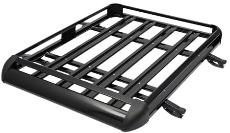 LANNADD Universal Dachgepäckträger, Autodachträger Gepäckträger Reling Gepäckträger, Dachkorb Gepäckkorb Aus Aluminiumlegierung Geeignet für SUV-Universalmodelle - Schwarz