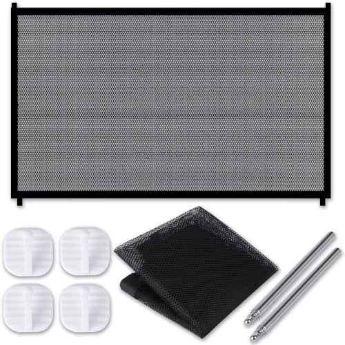 Magic Gate for Dogs, Portable Folding Safety Stair Gate Safe Guard Isolation Net with Hooks Indoor Pet Dog Mesh Fence, Easy Install Anywhere for Pet Dogs Cats, 180x72cm
