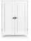 leomark Gabinete Meghan Universal Blanco con Tiradores Negros - Armario Multiusos - Dim: 80 cm (Alto) - Mueble de baño - salón Armario de Almacenamiento - Armario para salón, Cocina, Pasillo