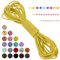 LEREATI Gummiband für Armbänder Nylonschnur 2mm x 5m Perlenschnur Rund Armband Schnur Gummi Schmuckband, Elastisches Band für Armbänder, Schmuck, Halskette, Hutgummi, DIY (Helles Gelb)