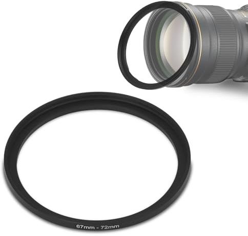 Step Up Ring Filteradapter 67-72mm für Kamera Objektiv, Filter-Adapter aus Aluminiumlegierung für UV-CPL-ND-Nahfilter mit Verschiedenen Objektivfiltern