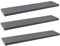 WOLTU Wandregal Wandboard Bücherregal Regale für Deko Wandablagen aus MDF Holz, 3er Set Hängeregal Grau