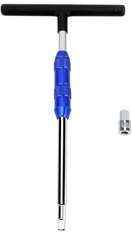 WODHMIEY 1/4in Square Drive T Handle Speed Wrench, T Bar Socket, Non-Slip Handle, 40 Chrome Material, Rotating Sheath, Auto Mechanics Drive Tool for Various Work, with 1/4 to 3/8 Adapters
