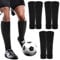 3 Pairs of Football Sock Sleeves Black Compression Sleeves for Training, Running, and Team Sports Sock Sleeve Football for Football Running or Training Beginner