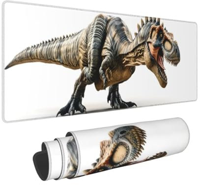 Gaming Mouse Pad 35.4x11.8x0.12 inch XXL Large Gaming Mouse Mat with Stitched Edges, Dinosaur Mouse Pad, with Non-Slip Base Extended Large Mouse Pads, Keyboard Desk Pad with Water Resist Surface N-775