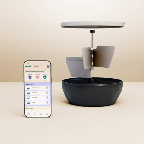 maju Bol Noir sans BPA avec 3 Compartiments + 1 bilan nutritionnel | Perte de Poids et rééquilibrage Alimentaire | Hermétique, Résistant au congélateur et Lave-Vaisselle | Made in France