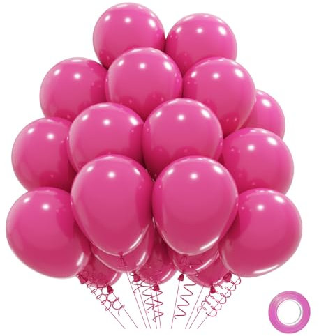 Ballons Roses 31 Pièces Anniversaire, Ballons Rosé, Balloons Mariage Hélium Décoration De Fête De Mariage Décoration d'Anniversaire Rose, 12 Pouces