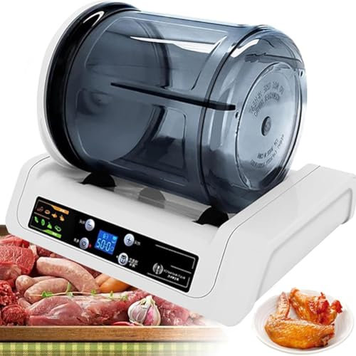 Kommerzielle Vakuum-Tumbler-Marinierungsmaschine, 5-Liter-Fleisch-Tumbler-Marinator mit 10-Stunden-Timing und LCD-Display, automatische elektrische Hamburger-Einlegemaschine for marinierten Hühnchen