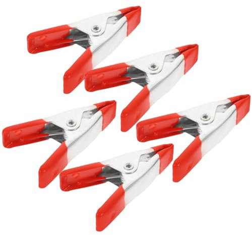 SEWOART Metal Woodworking Spring Clamps 5 Pcs Small Spring Clips Snap Hooks Heavy Duty for Woodworking Clamp