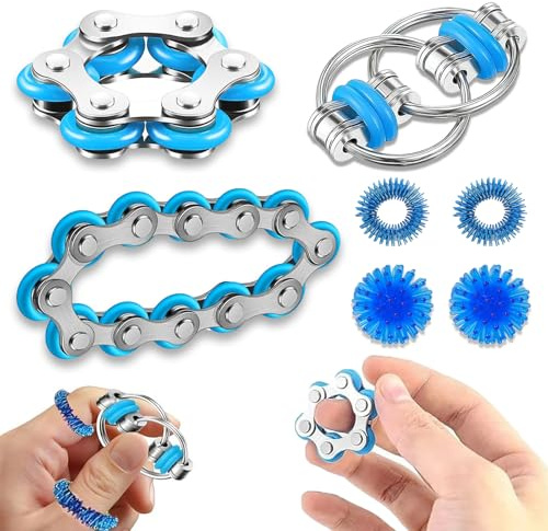 AHEJIOO 7 Stück Fidget Toys Set Für Erwachsene Kinder, Anti Stress Spielzeug, Stressabbau Spielzeug, Fidget Toys Erwachsene, Skills, Für Stressabbau, Konzentration, Entspannung, Unterhaltung