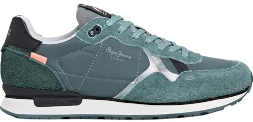 Pepe Jeans Herren Brit Flyer M Sneak, Grünes Guss-Grün, 10 UK