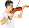 Violon Acoustique Eleg avec étui et Arc, Tête de Basse et Conception de Trous F (1/2)