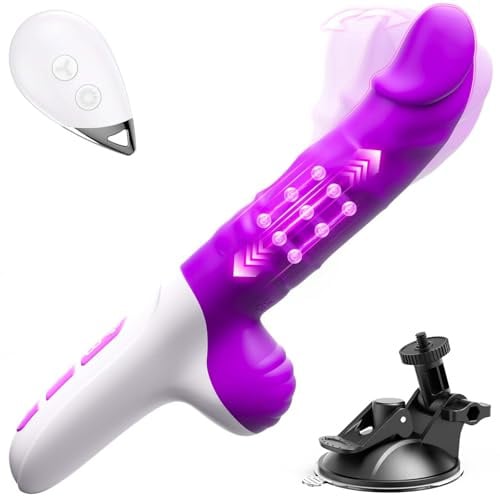HIVEFUN Vibrator Dildo Sex Spielzeug für die Frau Vibration für Frauen Lila | Vibratorensets für Frauen Klitoris, 7 Schwing Vibrationsmodi und Rollkugel Stoß, Diloschwanz für frauen Sex Toyset für Woman