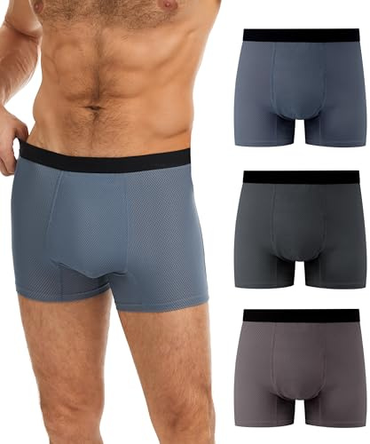 SUNCHIRI Inkontinenz Pants Männer 3er Pack, Waschbar Modal Inkontinenz Boxershorts für Herren, Wiederverwendbar Unterhosen Auslaufsichere Unterwäsche mit Saugfähigem Pad (Multicolor01, XL)