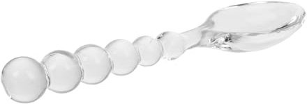 DIKACA Transparente Glas dessertlöffel Innovatives Design Vielseitig Einsetzbar für Eis Obst Gebäck für Zuhause Bar Party Einfache Reinigung Langlebig