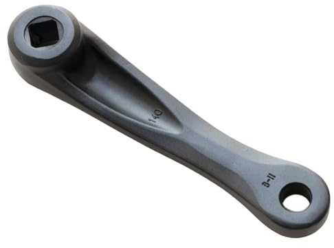 Violiica Linker Kurbelarm aus Aluminiumlegierung mit rautenförmigem Loch, 140 mm oder 152 mm Mittelabstand, für 14 mm Gewindepedale