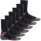 Footstar Damen & Herren 6 Paar Warme Wintersocken Vollfrottee Socken mit Thermo Effekt - Mix Schwarz mit Rot 43-46