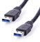 REY Cable USB 3.0 Macho-Macho Azul, Alta Velocidad Conectores Oro 24k Alargador, 1,5 Metro