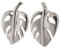 Touch Jewellery 925 Sterling Silver Monstera Leaf Stud Earrings