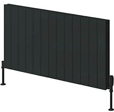 Reina Casina Anthracite Aluminium Horizontal Designer Radiators H600mm x W1230mm Double Panel Central Heating