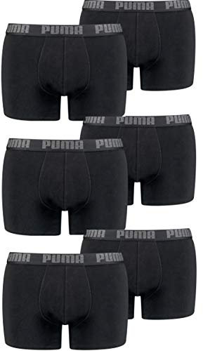 PUMA 6 er Pack Boxer Boxershorts Men Herren Unterhose Pant Unterwäsche, Farbe:230 - Black/Black, Bekleidungsgröße:M