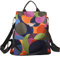 shepretty Sac à Dos Femme Étanche Anti-vol Sacs, Arc-en-Ciel Vert-4