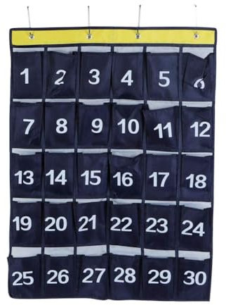 30 Taschen Handyhalter Klassenzimmer, nummerierte Klassenzimmer Kleinigkeiten Schranktasche mit Wandtür Organizer für Handy Taschenrechner Halter