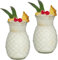 Prefdo Set of 2 Pineapple Cocktail Glasses, 20 Ounce/570ml Fun Cocktail Jars Tiki Cups for Bar, Party