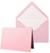 50 x Kartenpaket mit gefütterten Brief-Umschlägen - gerippt - DIN A6/C6 - Rosa - 10,5 x 14,8 cm - Nassklebung - NEUSER PAPIER