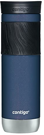 Contigo SnapSeal - Taza de viaje de acero inoxidable aislada con agarre, 680.4 g, Midnight Berry