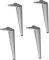 Gedotec Möbelfuss aus Metall Schrankfuß | 4 Stück - Füße für Möbel | Torin | Silber matt | Füße 20 cm - mit Tragkraft bis 100 kg | Schrankbeine zum Anschrauben | Möbelfüße für Regal | Bettfüße